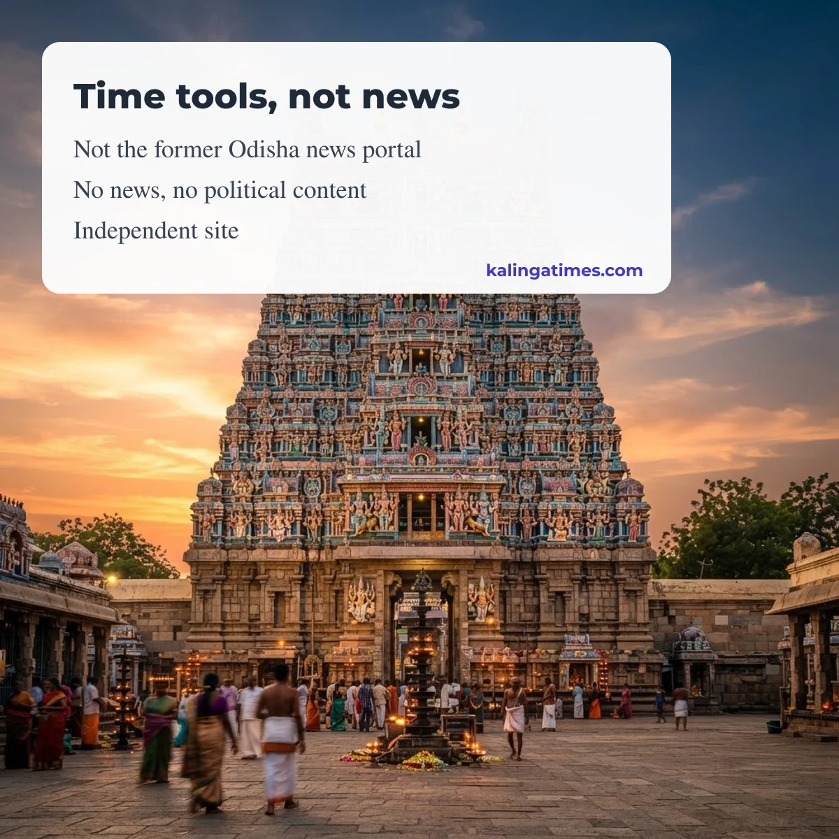 Kalinga Times is a time tools site, not a news portal